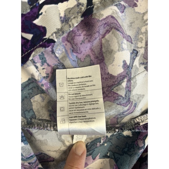 Carhartt Force Women's Size XS Wild Horses Run Scrub Top Purple/Grey/Bluegreen - Picture 16 of 16